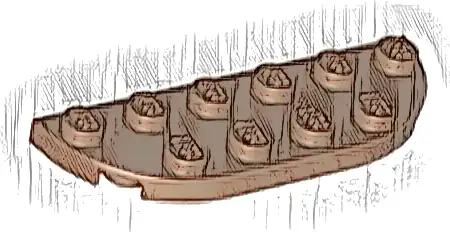 Plate, Round Corner 2 x 6 Double
