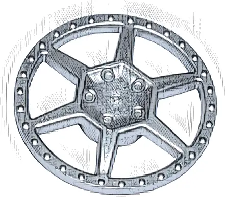 Wheel Cover 6 Spoke - for Wheel 72206pb01