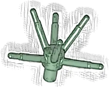 Plant Flower Stem with Bar and 6 Stems