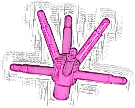 Plant Flower Stem with Bar and 6 Stems