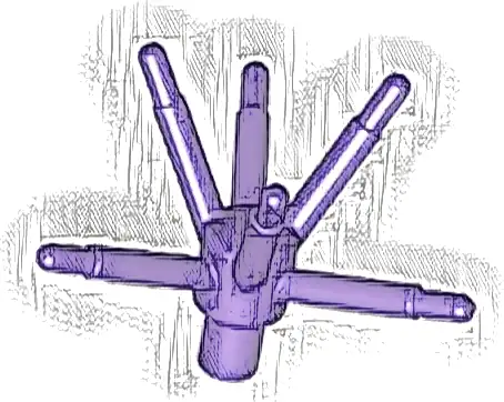 Plant Flower Stem with Bar and 6 Stems