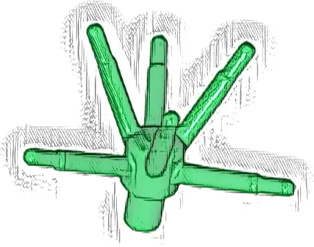 Plant Flower Stem with Bar and 6 Stems