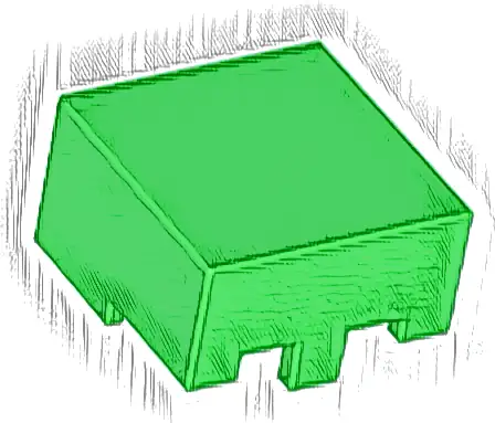 Minifigure, Headgear Helmet Rectangular (Minecraft)