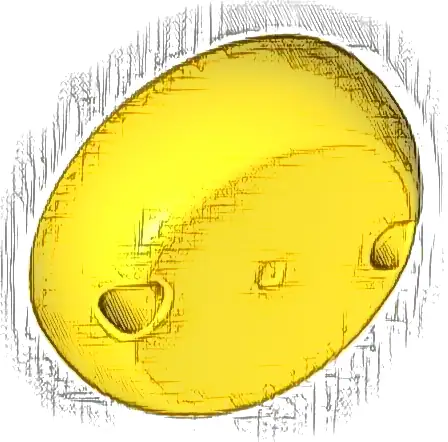 Cylinder Hemisphere 7 x 7 Flat (Pod Half) with 2 Pin Holes