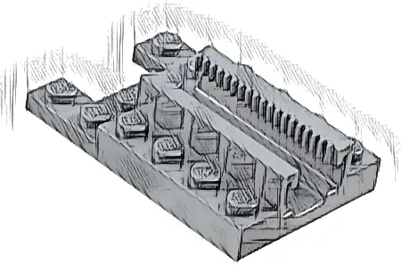 Plate, Modified 4 x 6 with 1 x 2 Cutout and Gear Track (Ninjago Dragon Spinjitzu Spinner Launcher)