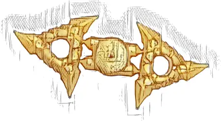 Minifigure, Weapon Shuriken Throwing Star with Textured Grips, 2 on Sprue