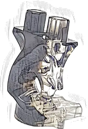 Lower Body, Ghost with Marbled Black Pattern