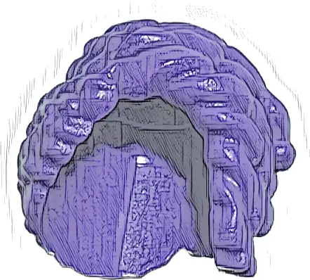 Minifigure, Hair Female Coiled and Braided, Swept over Left Side