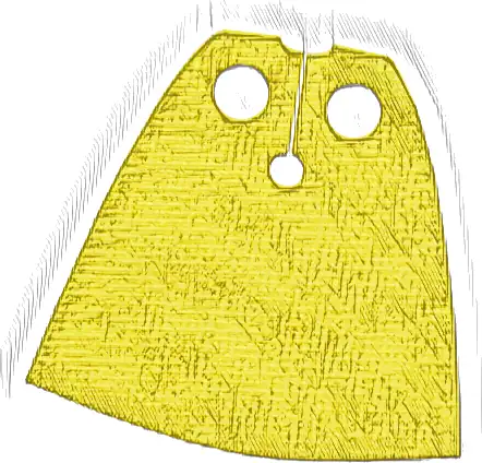 Minifigure Cape Cloth, Standard - Spongy Stretchable Fabric - 3.9cm Height