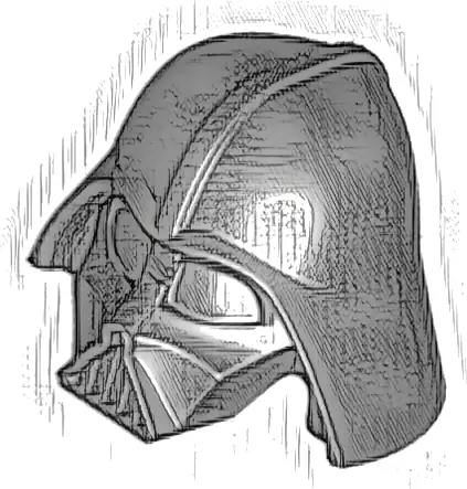 Minifigure, Headgear Helmet SW Darth Vader Type 2 Top