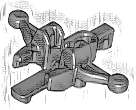 Minifigure, Weapon Crossbow with Mini Blaster / Shooter
