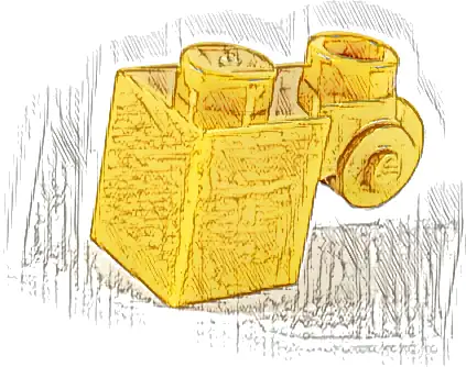 Brick, Modified 1 x 1 with Scroll with Hollow Stud