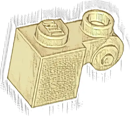 Brick, Modified 1 x 1 with Scroll with Hollow Stud