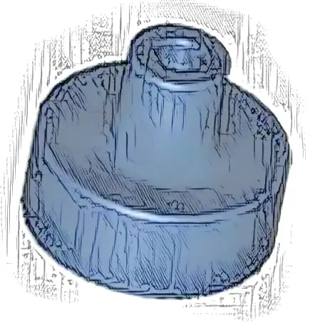 Tile, Round 1 x 1 with Bar and Pin Holder