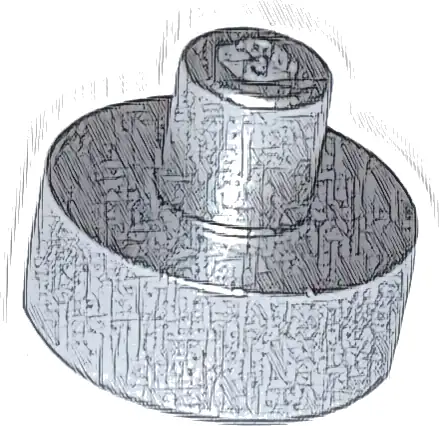 Tile, Round 1 x 1 with Bar and Pin Holder