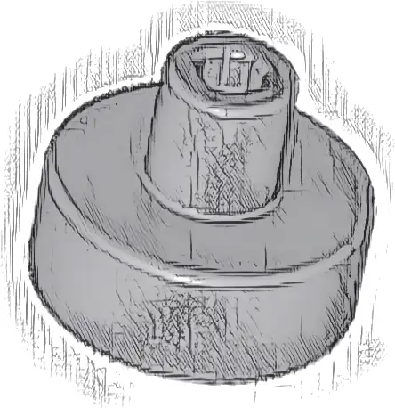 Tile, Round 1 x 1 with Bar and Pin Holder