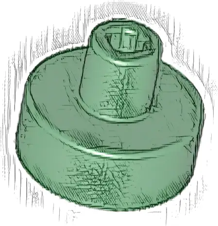 Tile, Round 1 x 1 with Bar and Pin Holder