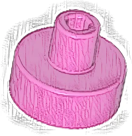 Tile, Round 1 x 1 with Bar and Pin Holder