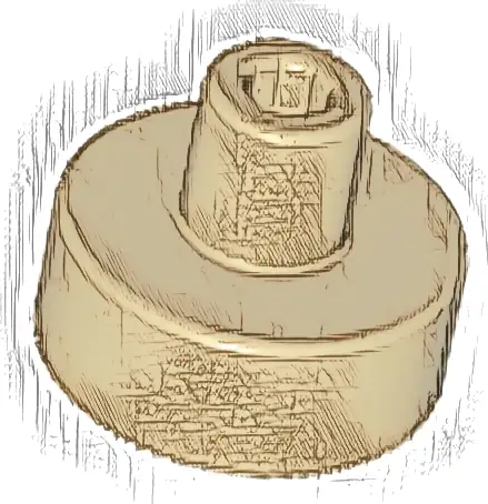 Tile, Round 1 x 1 with Bar and Pin Holder