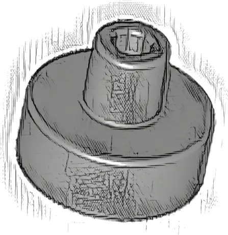 Tile, Round 1 x 1 with Bar and Pin Holder