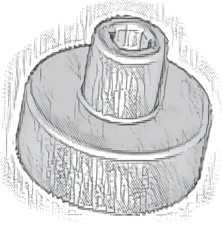 Tile, Round 1 x 1 with Bar and Pin Holder