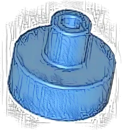 Tile, Round 1 x 1 with Bar and Pin Holder