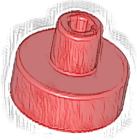 Tile, Round 1 x 1 with Bar and Pin Holder