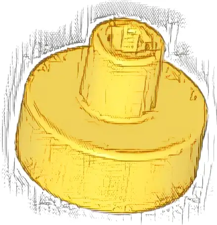 Tile, Round 1 x 1 with Bar and Pin Holder