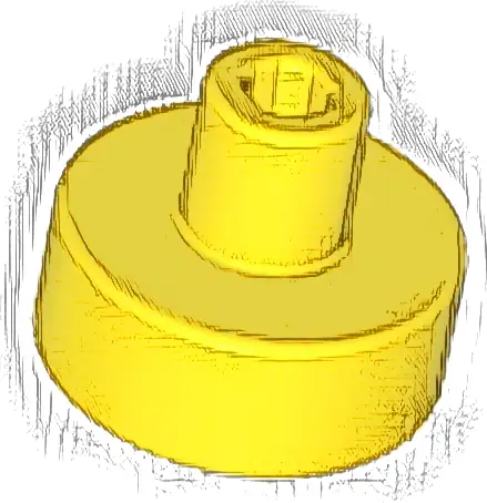 Tile, Round 1 x 1 with Bar and Pin Holder