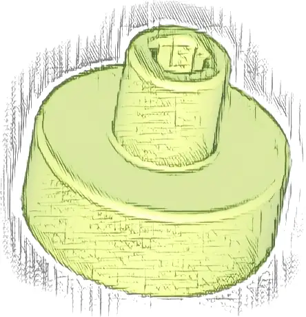 Tile, Round 1 x 1 with Bar and Pin Holder