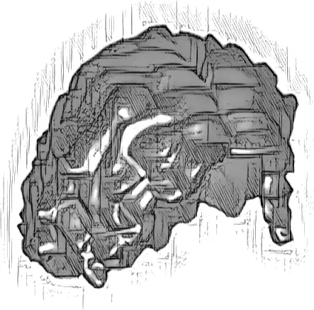 Minifigure, Hair Female Long Tousled with Center Part