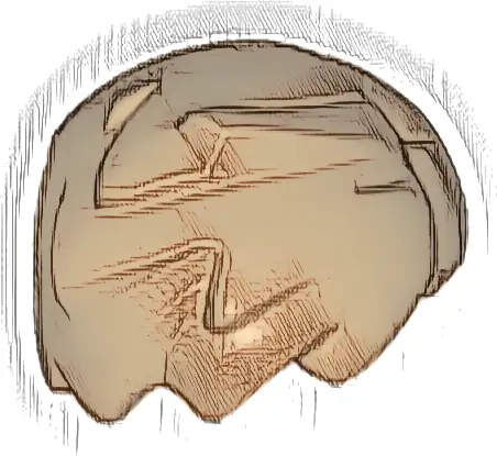 Minifigure, Hair Short Tousled with Side Part and Lock Sticking Up