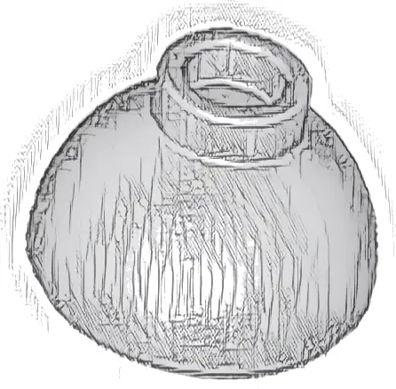 Brick, Round 1 1/2 x 1 1/2 x 2/3 Dome Top