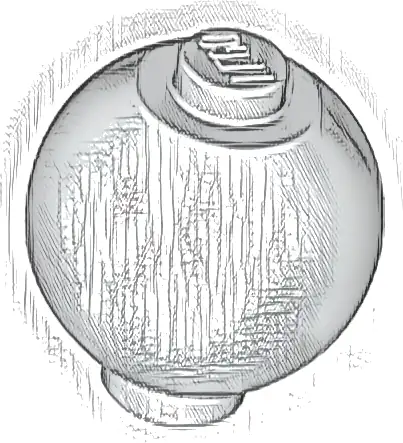 Brick, Round 2 x 2 Sphere with Stud / Robot Body