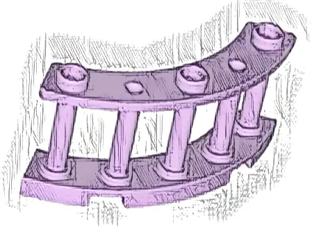 Fence 4 x 4 x 2 Quarter Round Spindled with 3 Studs