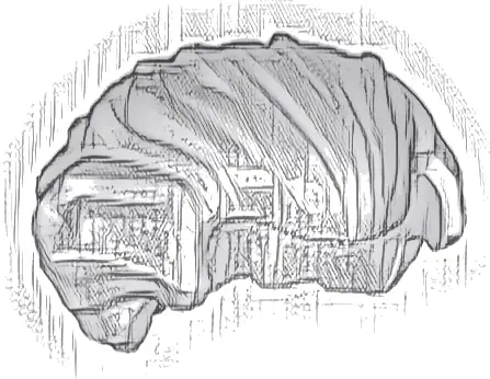 Minifigure, Hair Swept Back with Widow's Peak, Chin Length and Bushy in Back