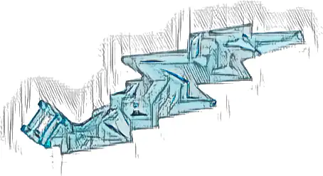 Wave Angular Lightning Bolt with Axle Hole