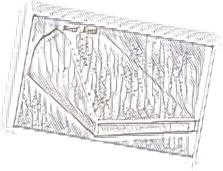 Windscreen 8 x 4 x 2 with 2 Studs and Bar Handle