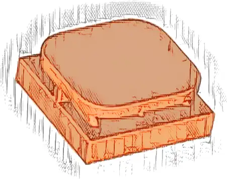 Tile, Modified 2 x 2 x 2/3 with Paper / Photo Holder