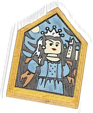 Tile, Modified 2 x 3 Pentagonal with HP Portrait - Rowena Ravenclaw Pattern