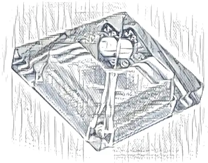 Slope 45 1 x 1 x 2/3 Quadruple Convex Pyramid