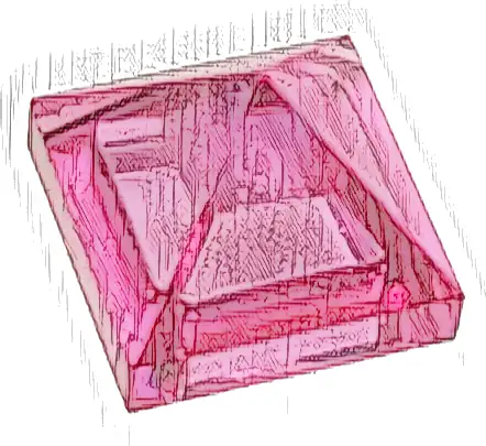 Slope 45 1 x 1 x 2/3 Quadruple Convex Pyramid