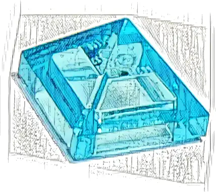 Slope 45 1 x 1 x 2/3 Quadruple Convex Pyramid