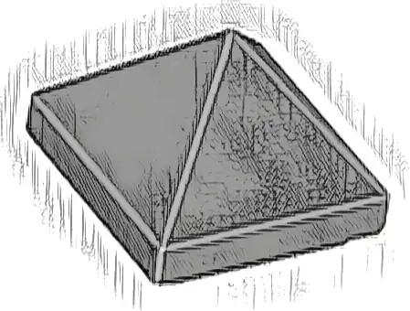 Slope 45 1 x 1 x 2/3 Quadruple Convex Pyramid