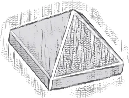Slope 45 1 x 1 x 2/3 Quadruple Convex Pyramid