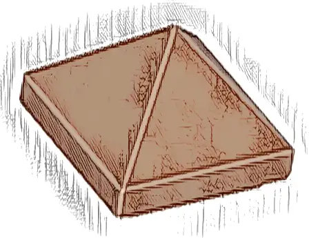 Slope 45 1 x 1 x 2/3 Quadruple Convex Pyramid