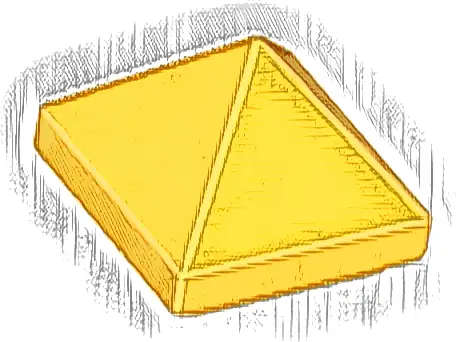 Slope 45 1 x 1 x 2/3 Quadruple Convex Pyramid