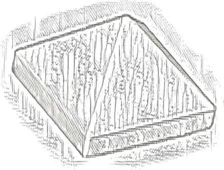 Slope 45 1 x 1 x 2/3 Quadruple Convex Pyramid