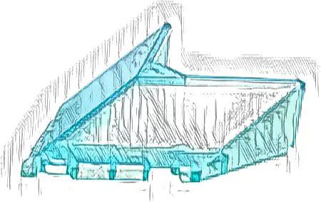 Windscreen 6 x 4 x 1 1/3 Pointed