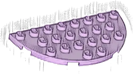 Plate, Round Half 4 x 8